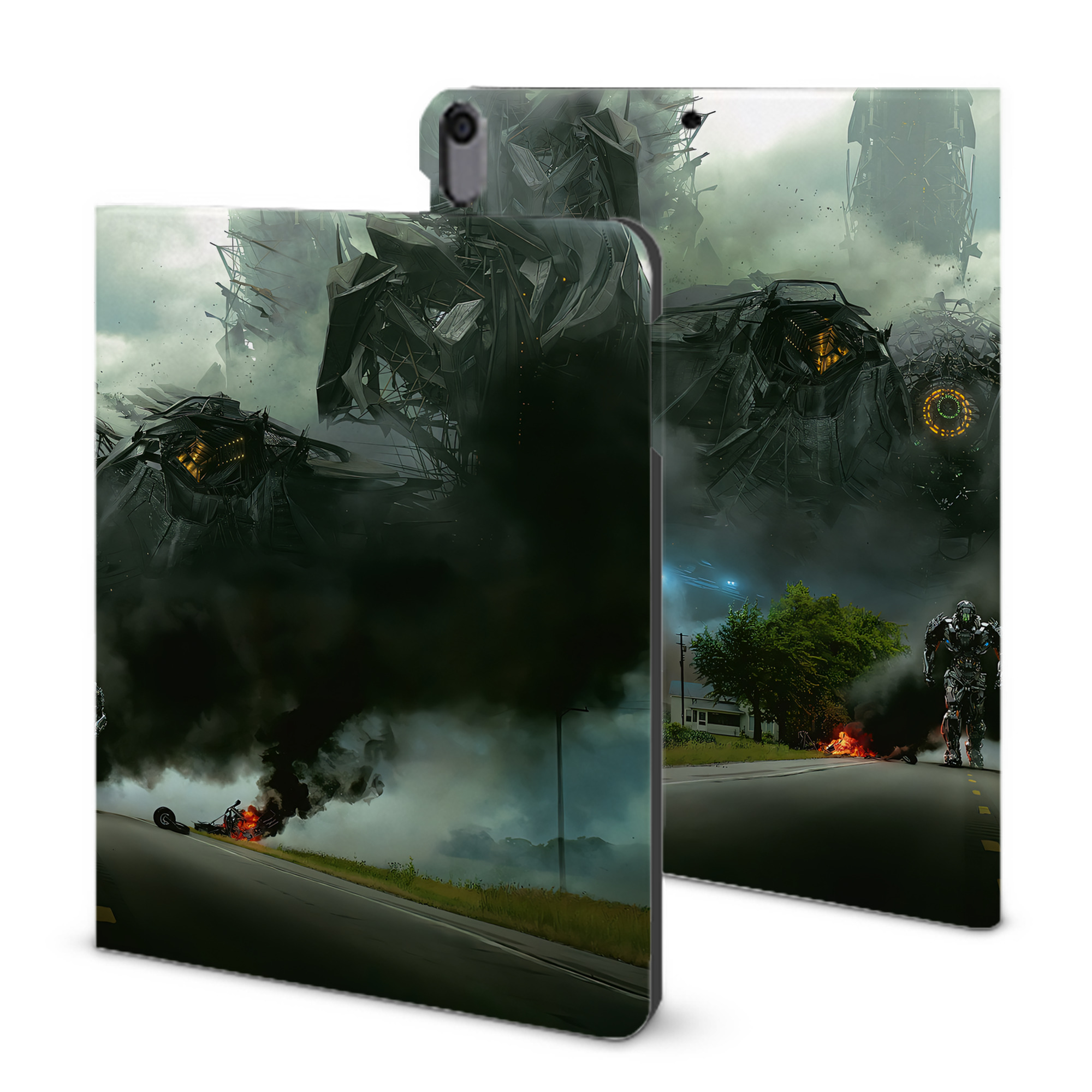 （画像用） Transformers トランスフォーマー IPad ケース ブック型 PUレザー TPU 耐衝撃 軽量 薄型 ペン収納なし 全面保護 IPad 各モデル対応